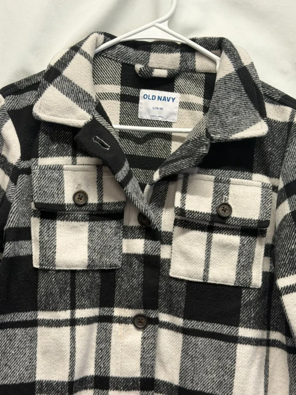 Old Navy Plaid Jacket Button-up L (10-12)